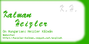 kalman heizler business card