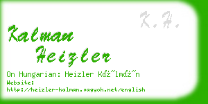kalman heizler business card